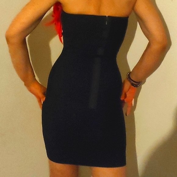 BCBGMAXAZRIA Bodycon-BLACK EXCELLENT CONDITION ALYONA STRAPLESS DRESS, XS - Picture 5 of 8